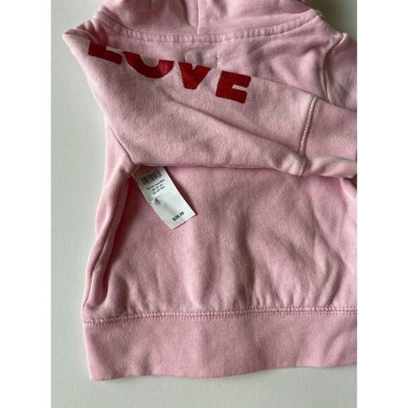Baby Gap Girls Pink Love Zip Jacket Hoodie 12-18M Zip-up - Picture 6 of 6